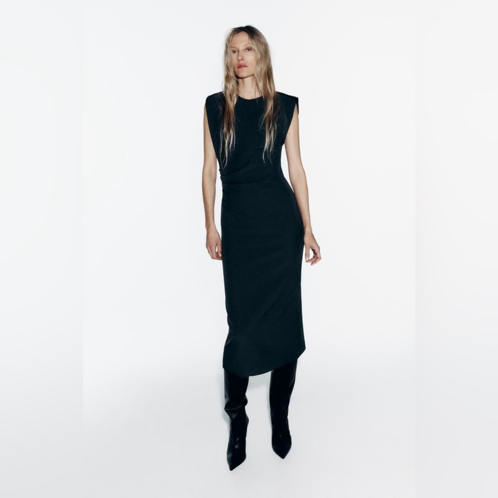 ZARA TAILORED WAIST MIDI DRESS. Size small. Never worn, tags attached.